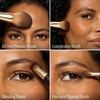 image:imageLAURA GELLER Full Face Powder Makeup Brush with Wooden Handle in Midnight Black  Foundation Setting Powder Blush Bronzer Highlighter and Luminizers  Sheer Even Application and Blending Makeup20 4in1 Travel Brush