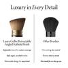 image:imageLAURA GELLER Full Face Powder Makeup Brush with Wooden Handle in Midnight Black  Foundation Setting Powder Blush Bronzer Highlighter and Luminizers  Sheer Even Application and Blending Makeup02 Retractable Angled Kabuki Brush