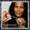 image:imageLAURA GELLER Full Face Powder Makeup Brush with Wooden Handle in Midnight Black  Foundation Setting Powder Blush Bronzer Highlighter and Luminizers  Sheer Even Application and Blending Makeup20 4in1 Travel Brush