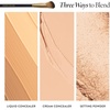image:imageLAURA GELLER Full Face Powder Makeup Brush with Wooden Handle in Midnight Black  Foundation Setting Powder Blush Bronzer Highlighter and Luminizers  Sheer Even Application and Blending Makeup17 Angled Precision Concealer Brush