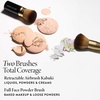 image:imageLAURA GELLER Full Face Powder Makeup Brush with Wooden Handle in Midnight Black  Foundation Setting Powder Blush Bronzer Highlighter and Luminizers  Sheer Even Application and Blending MakeupBlending Beauties 2pc