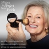 image:imageLAURA GELLER Full Face Powder Makeup Brush with Wooden Handle in Midnight Black  Foundation Setting Powder Blush Bronzer Highlighter and Luminizers  Sheer Even Application and Blending Makeup01 Retractable Airbrush Kabuki Brush