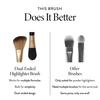 image:imageLAURA GELLER Full Face Powder Makeup Brush with Wooden Handle in Midnight Black  Foundation Setting Powder Blush Bronzer Highlighter and Luminizers  Sheer Even Application and Blending Makeup10 DualEnded Highlighter Brush
