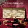 image:imageLAURA GELLER Full Face Powder Makeup Brush with Wooden Handle in Midnight Black  Foundation Setting Powder Blush Bronzer Highlighter and Luminizers  Sheer Even Application and Blending Makeup03 Full Face Brush Set 10pc Holiday