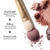 image:imageLAURA GELLER Full Face Powder Makeup Brush with Wooden Handle in Midnight Black  Foundation Setting Powder Blush Bronzer Highlighter and Luminizers  Sheer Even Application and Blending Makeup23 DualEnded Eyeshadow Brush Limited Edition
