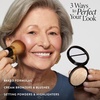 image:imageLAURA GELLER Full Face Powder Makeup Brush with Wooden Handle in Midnight Black  Foundation Setting Powder Blush Bronzer Highlighter and Luminizers  Sheer Even Application and Blending Makeup02 Retractable Angled Kabuki Brush