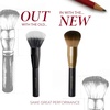 image:imageLAURA GELLER Full Face Powder Makeup Brush with Wooden Handle in Midnight Black  Foundation Setting Powder Blush Bronzer Highlighter and Luminizers  Sheer Even Application and Blending Makeup07 Full Face Powder Makeup Brush