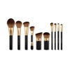 image:imageLAURA GELLER Full Face Powder Makeup Brush with Wooden Handle in Midnight Black  Foundation Setting Powder Blush Bronzer Highlighter and Luminizers  Sheer Even Application and Blending Makeup03 Full Face Brush Set 10pc Holiday