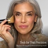 image:imageLAURA GELLER Full Face Powder Makeup Brush with Wooden Handle in Midnight Black  Foundation Setting Powder Blush Bronzer Highlighter and Luminizers  Sheer Even Application and Blending Makeup03 Full Face Brush Set 10pc Holiday