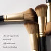 image:imageLAURA GELLER Full Face Powder Makeup Brush with Wooden Handle in Midnight Black  Foundation Setting Powder Blush Bronzer Highlighter and Luminizers  Sheer Even Application and Blending Makeup05 Angled Blush Brush