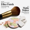 image:imageLAURA GELLER Full Face Powder Makeup Brush with Wooden Handle in Midnight Black  Foundation Setting Powder Blush Bronzer Highlighter and Luminizers  Sheer Even Application and Blending Makeup11 Setting Powder Brush