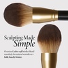 image:imageLAURA GELLER Full Face Powder Makeup Brush with Wooden Handle in Midnight Black  Foundation Setting Powder Blush Bronzer Highlighter and Luminizers  Sheer Even Application and Blending Makeup13 Classic Bronzer Brush