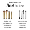 image:imageLAURA GELLER Full Face Powder Makeup Brush with Wooden Handle in Midnight Black  Foundation Setting Powder Blush Bronzer Highlighter and Luminizers  Sheer Even Application and Blending Makeup18 Eyeshadow Brushes 4 Pack