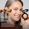 image:imageLAURA GELLER Full Face Powder Makeup Brush with Wooden Handle in Midnight Black  Foundation Setting Powder Blush Bronzer Highlighter and Luminizers  Sheer Even Application and Blending Makeup10 DualEnded Highlighter Brush