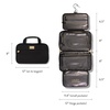 image:imageLAURA GELLER NEW YORK Quilted Folding Travel Makeup Bag Black  Hanging Toiletry Bag Organizer for Travel  Large Capacity Full Size Makeup Bag  Easy to Clean