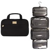 image:imageLAURA GELLER NEW YORK Quilted Folding Travel Makeup Bag Black  Hanging Toiletry Bag Organizer for Travel  Large Capacity Full Size Makeup Bag  Easy to Clean