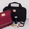 image:imageLAURA GELLER NEW YORK Quilted Folding Travel Makeup Bag Black  Hanging Toiletry Bag Organizer for Travel  Large Capacity Full Size Makeup Bag  Easy to Clean