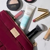 image:imageLAURA GELLER NEW YORK Quilted Makeup Bag with Brush Case Burgundy  Toiletry Bag Organizer for Travel  Large Capacity Full Size Makeup Bag  Easy to CleanBurgundy