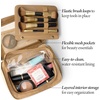 image:imageLAURA GELLER NEW YORK Train Case Makeup Organizer  Structured Cosmetic Bag with Brush Holders Compartments amp TravelFriendly Storage