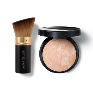 image:imageLAURA GELLER Baked BalancenBrighten Foundation with Kabuki Brush Sand01 Porcelain
