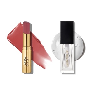image:imageLAURA GELLER Clear Lip Oil Glass Half Full amp Tinted Hydrating Lip Balm Figger Than Life Duo  Nourishing Lip Kit for Dry Lips Moisturizing Color and Shine