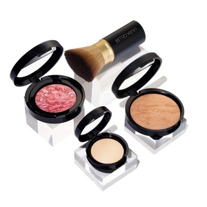 image:imageLAURA GELLER Daily Routine Kit Balance n Brighten Foundation Sand  Retractable Angled Kabuki Brush  Blush n Brighten Tropic Hues  Baked Highlighter French Vanilla05 Golden Medium  Tropic Hues  French Vanilla