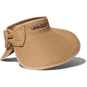 image:imageLAURA GELLER NEW YORK 40 Club Sun Visor Hat Beige  Embroidered