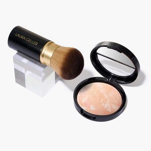 image:imageLAURA GELLER NEW YORK Baked BalanceNGlow Illuminating Color Correcting Foundation  Porcelain  Retractable Airbrush Kabuki Brush 2 PC