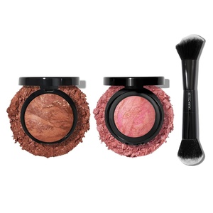 image:imageLAURA GELLER NEW YORK Baked BronzeNBrighten Deep and BlushnBrighten Pink Buttercream and DualEnded Blush and Bronzer Brush
