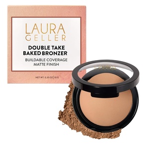image:imageLAURA GELLER NEW YORK Double Take Baked Bronzer for Mature Skin Fair  Matte Bronzing Powder for NaturalLooking Warmth amp Soft Contour Buildable Color Never Orangey Finish01 Fair