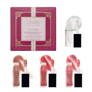 image:imageLAURA GELLER NEW YORK Fine Shine Glossy Lip Oil Duo Sweet Pink  Glass Half Full  Clear Pink Lip Gloss with Hydrating Squalane09 Glass Half Full  Spiced Chai  Pink Prosecco  Rose Garden