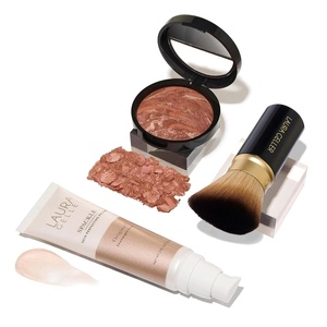 image:imageLAURA GELLER NEW YORK ReadynRadiant Kit 3 PC  Baked BronzenBrighten Deep  Spackle SuperSize Skin Perfecting Primer Champagne Glow  Retractable Angled Kabuki Brush03 Deep