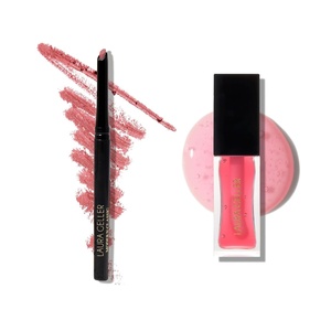 image:imageLAURA GELLER Nourishing Tinted High Shine Glossy Lip Oil Sweet Pink with Coordinating Waterproof Lip Liner Radiant Rose  Get an All Day Lip Look Hydrate Dry Chapped Lips