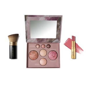 image:imageLAURA GELLER Own Your Age Kit Best of the Best Palette and Jelly Balm Tinted Lip Color In the Buff and Retractable Angled Kabuki Brush
