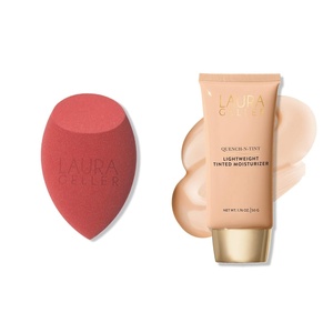 image:imageLAURA GELLER QuenchnTint Hydrating Lightweight Tinted Moisturizer PorcelainFair  LatexFree Full Face Makeup Blending Sponge  Sheer Foundation for Daily Use