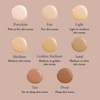 image:imageLAURA GELLER The Classic Matte Look Double Take Liquid Foundation Porcelain  Blush n Brighten Pink Buttercream  Retractable Angled Kabuki Brush01 Porcelain  Pink Buttercream