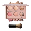 image:imageLAURA GELLER Baked Icons Full Face Palette in Porcelain amp Airbrush Kabuki Brush Set for Mature Skin  Two Baked Foundations Blush Bronzer Highlighter Eyeshadow  Seamless Blending Brush