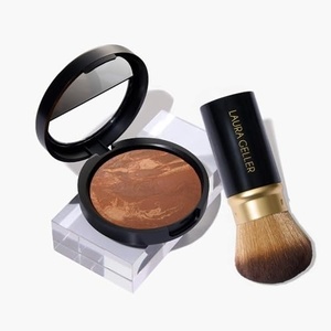 image:imageLAURA GELLER Baked BalancenBrighten Powder Foundation  Toffee  Retractable Airbrush Kabuki Brush