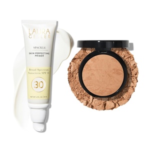 image:imageLAURA GELLER BrightennProtect Foundation and SPF Makeup Primer Set BalancenBrighten Golden Medium and Spackle SPF 30 Primer