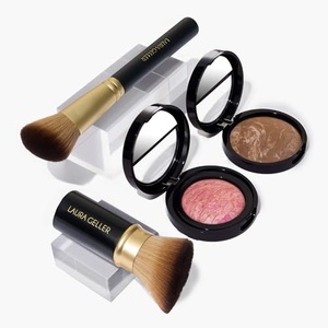 image:imageLAURA GELLER Fast Face Set Balance n Brighten Tan  Blush n Brighten Pink Buttercream  Airbrush Kabuki  Angled Blush Brush