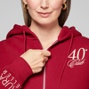 image:imageLAURA GELLER NEW YORK 40 Club Hooded Zip Up Fleece Sweatshirt for WomenRed