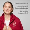 image:imageLAURA GELLER NEW YORK 40 Club Hooded Zip Up Fleece Sweatshirt for WomenRed