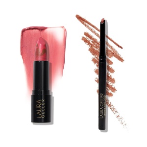 image:imageLAURA GELLER NEW YORK Italian Marble Sheer Lipstick Strawberry Toffee  Modern Classic Lip Liner Happy Hazelnut