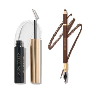 image:imageLAURA GELLER NEW YORK Bravo Brows Soft Pencil with Brush Dark Brown  SculptnStay Clear Brow Setting Gel