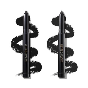 image:imageLAURA GELLER NEW YORK Kajal Longwear Kohl Eyeliner Pencil Duo  Deep Black  Soft Black  Smooth Blendable Liner  Infused with Caffeine
