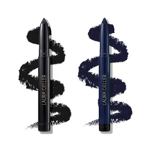 image:imageLAURA GELLER NEW YORK Kajal Longwear Kohl Eyeliner Pencil Duo Midnight Blue  Deep Black