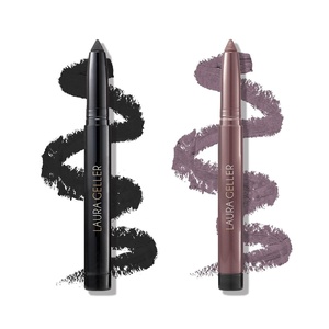 image:imageLAURA GELLER NEW YORK Kajal Longwear Kohl Eyeliner Pencil Duo Soft Black  Smoky Plum