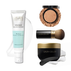 image:imageLAURA GELLER Cold Cream Cleanser  BalancenBrighten Golden Medium  Spackle Hydrate  Airbrush Kabuki Brush