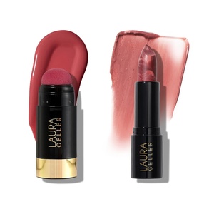 image:imageLAURA GELLER Lip and Cheek Duo Serum Blush Blushing Berry  Italian Marble Lipstick Honey Bun