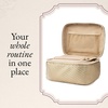 image:imageLAURA GELLER Train Case Makeup Organizer With Brush Holders  Amazon Exclusive Champagne Gold
